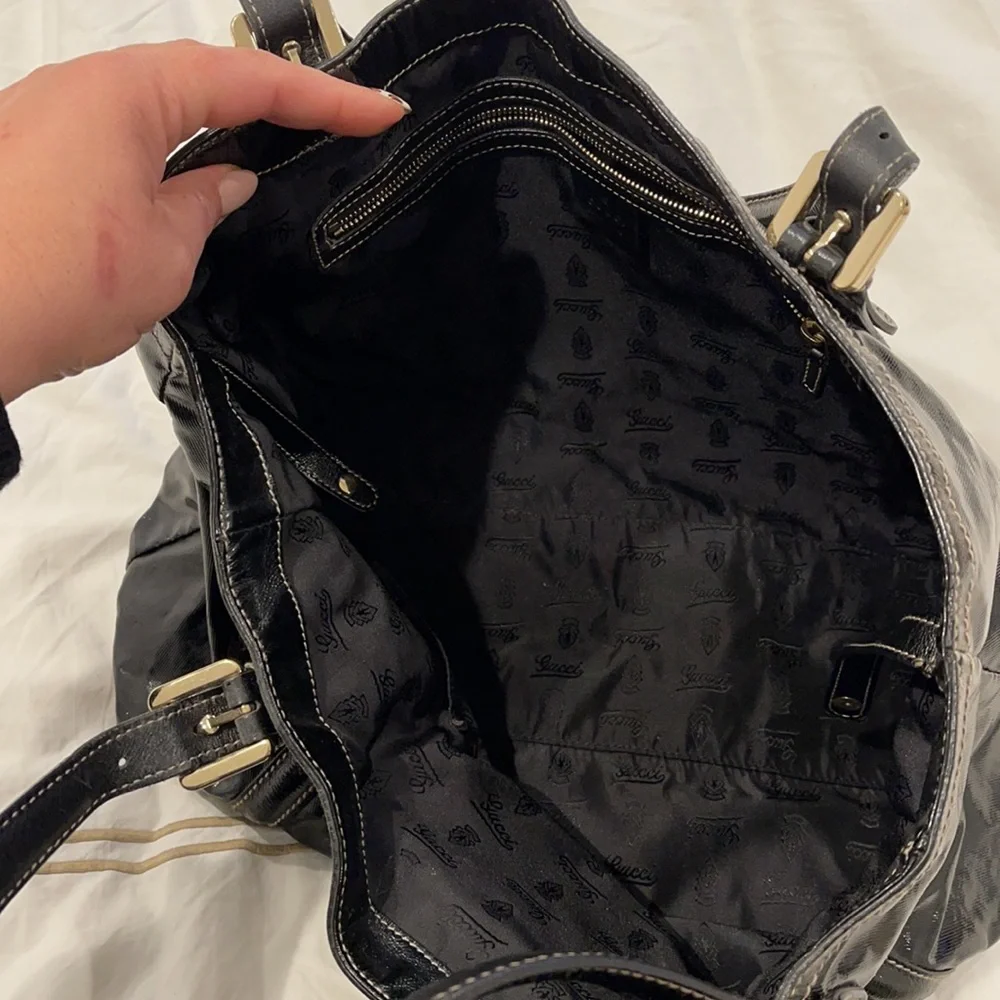 Gucci Britt patent leather bag